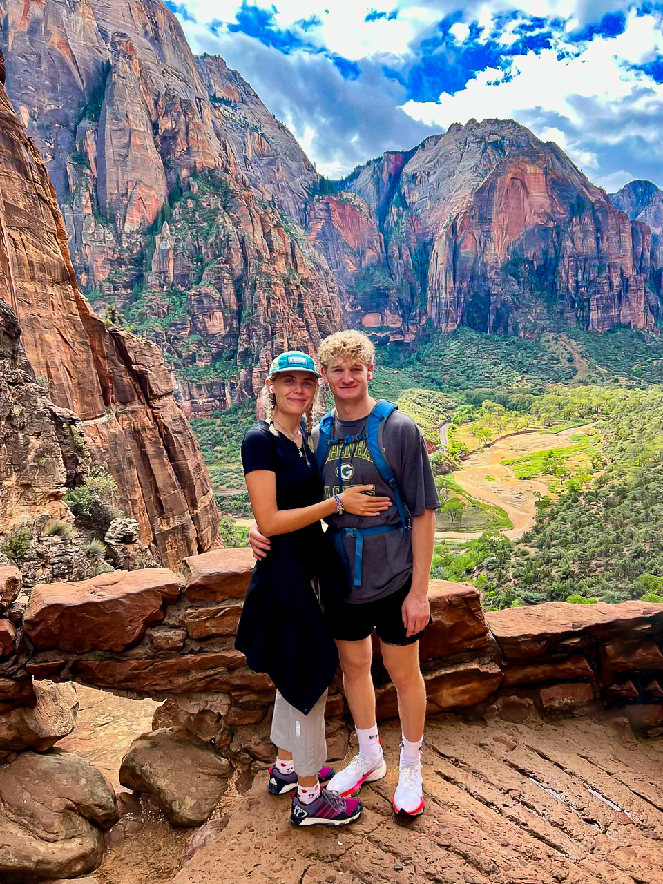 Sean and Mackenzie York overlooking Zion Canyon